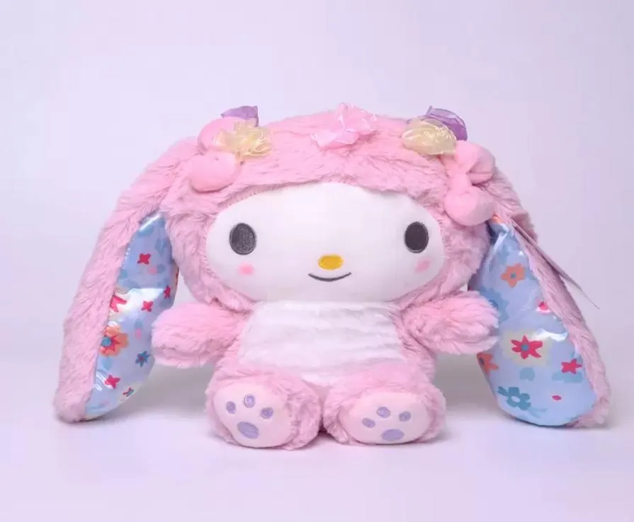 2023 20cm animais de pelúcia dos desenhos animados brinquedos de pelúcia ins bonito imitação bonecas inteiras adorável super macio cristal tecido kuromi boneca retai9404256