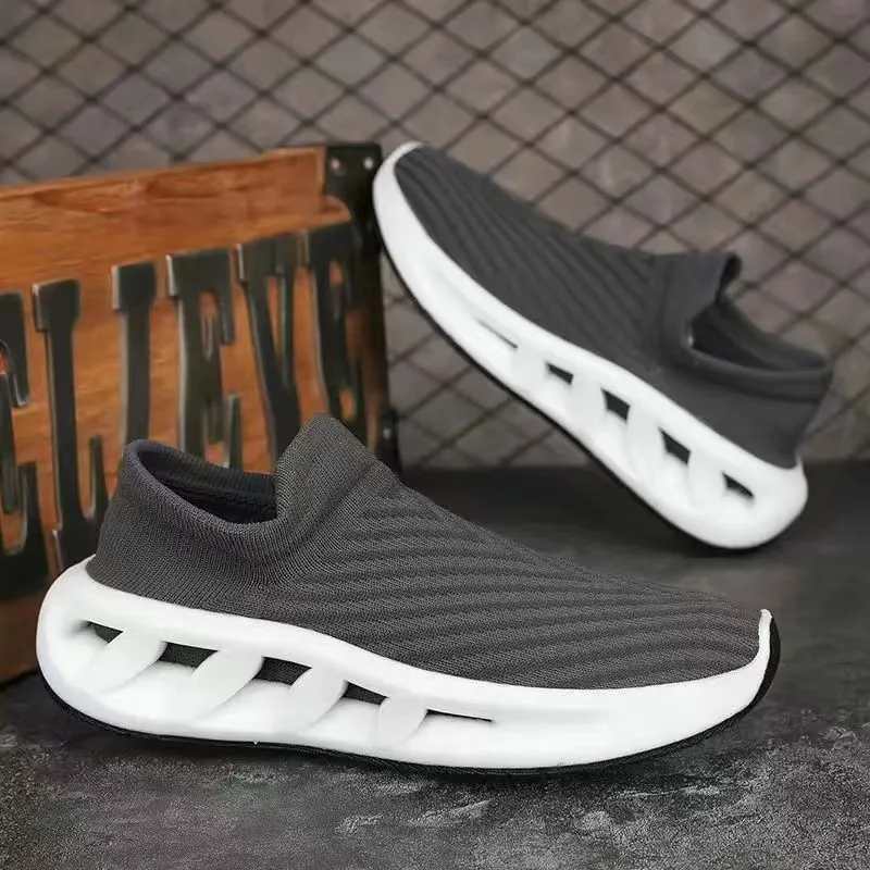 2024 summer socks shoes walking new leisure sports soft sole casual shoes men's shoes a light breathable black white blue