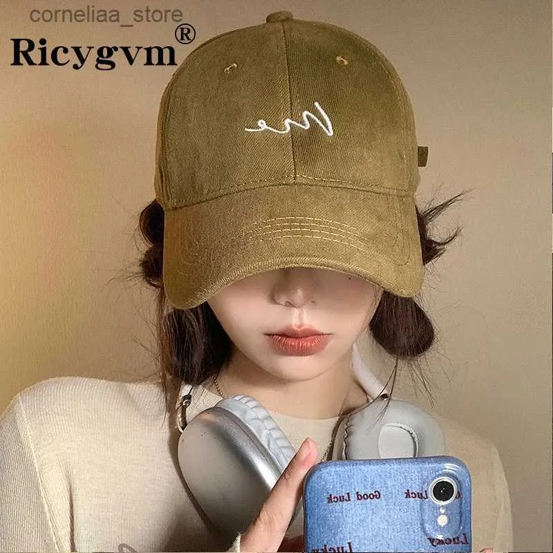 Бейсбольные кепки RICYGVM с большой окружностью головы, корейские мужчины и женщины, модная шляпа с утконосом, хлопковая однотонная солнцезащитная кепка с утиным языком, шапки с утиным языкомY240315