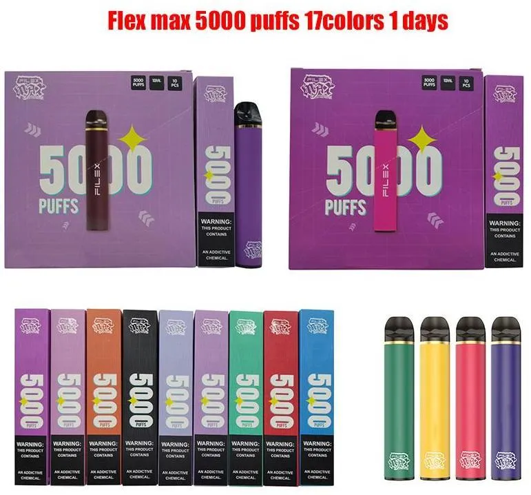 Sigarette USA E Getta Flex Maxi 5000 Puffs 850MAH12ML PRE充填デバイス使い捨てオリジナルメッシュタバコ認証