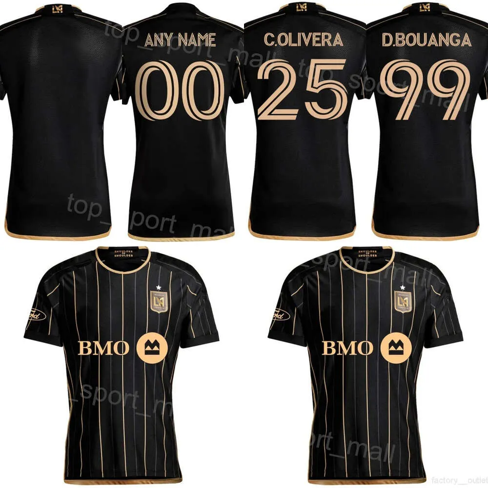 LAFC 24 25 Los Angeles FC Soccer 99 Denis Bouanga Jersey 24 Ryan Hollingshead 11 Timothy Tillman 19 Mateusz Bogusz 6 Ilie Sanchez 33 Aaron Long Kits de maillots de football