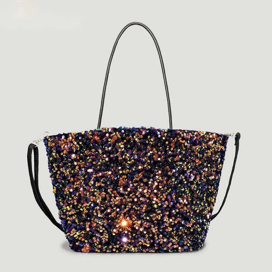 Sacs à bandoulière Automne Hiver Super Paillettes Sacs à main de designer Sac fourre-tout Femmes Bling Dîner Sac à main Tempérament Épaule 240311