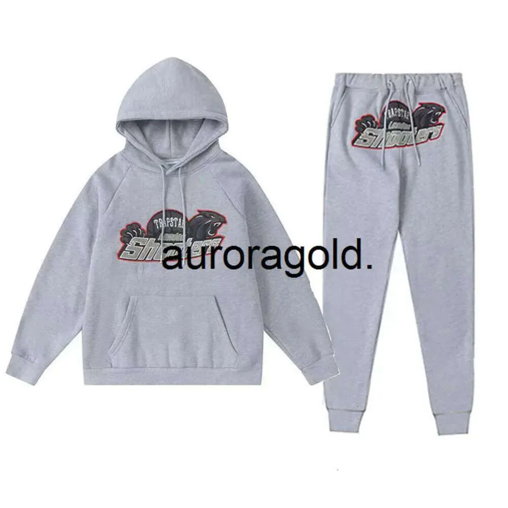 2024 Tute da uomo S da uomo Autunno Inverno Trapstar Shooters Tuta con cappuccio Set da donna Tuta sportiva di marca oversize Pantalone stampato Top superm999