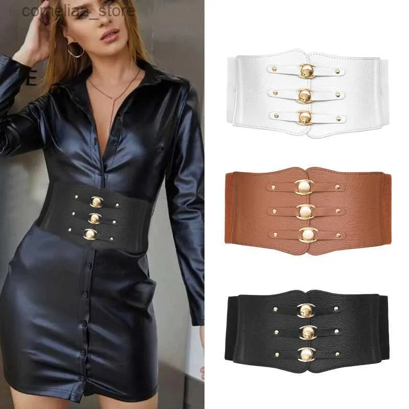 Cinture Corsetto elastico ampio e aderente con vita da donna cintura taglie forti cintura da donna cintura grande fascia elastica accessori per abbigliamentoY240315