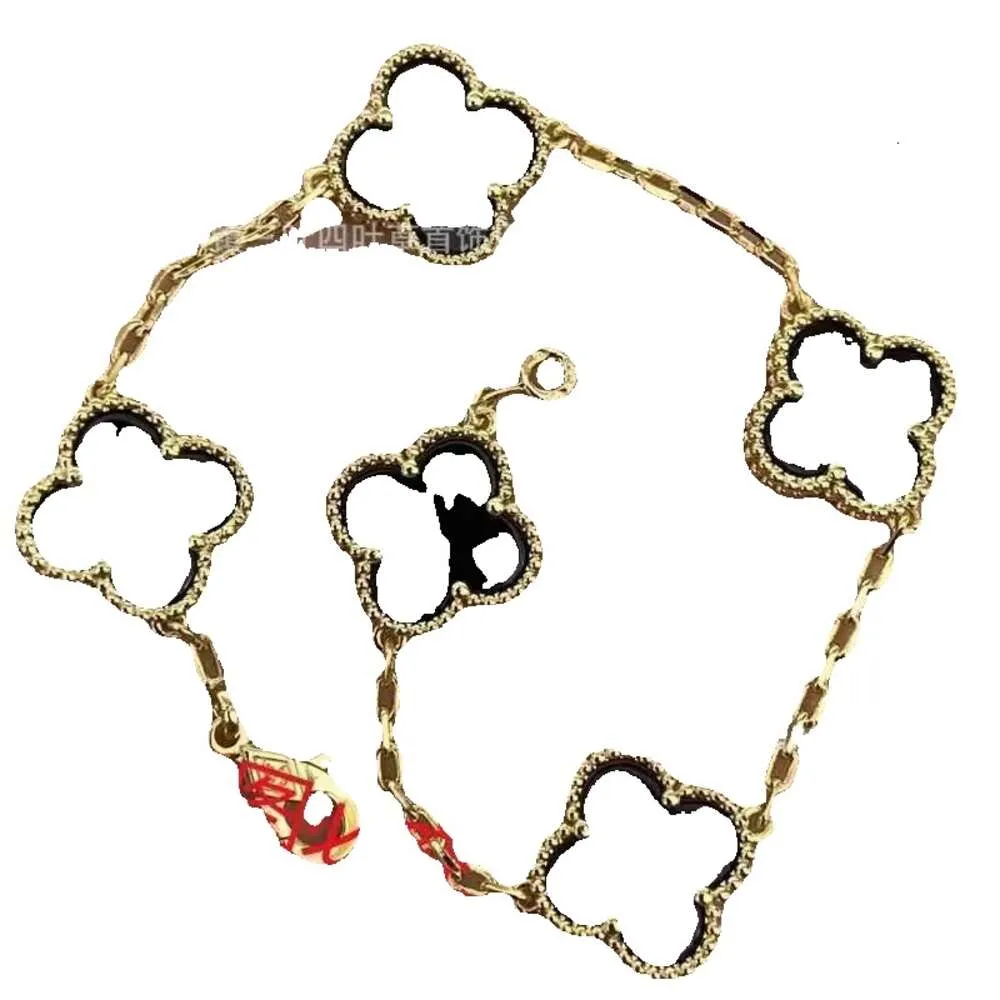 سوار سلسلة الرابط المصمم من أربع أوراق Cleef Clover Womens Fashion Bracelets المجوهرات U6 16XW9 10