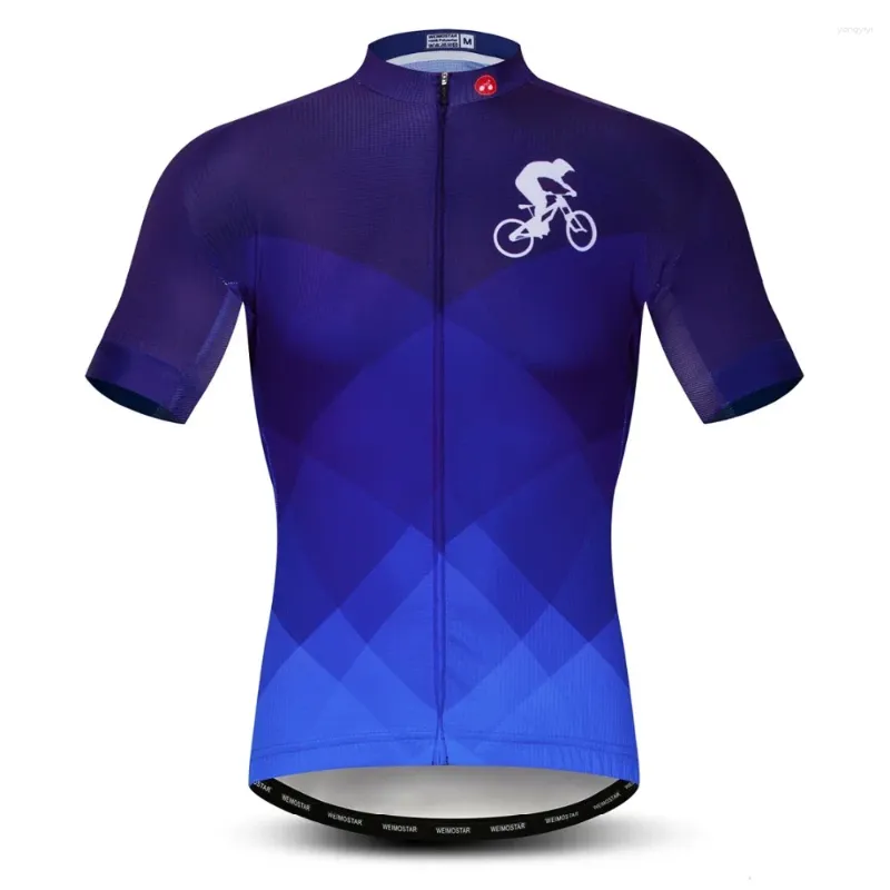 Racing Jackets Purple Cycling Jersey Men Mountain Bike Pro MTB Bicycle Shirts Short Sleeve Team Road Tops Clothing Summer Wear