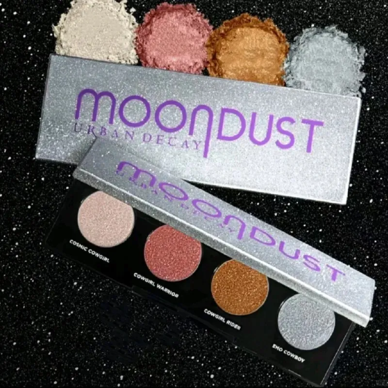 4 kolory Super Shining Glitter Spawy Palette Moontust Waterproof Waterproof Shimmer Mat Eyes Pigment Podświetlanie Make Up Sposobinic 240315