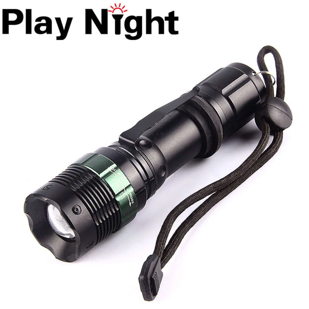 109 Daily Mini Self-Defense Explosion-Proof Zoom Small LED Strong Light Long-Distance Charging Flashlight Outdoor Lighting 345572