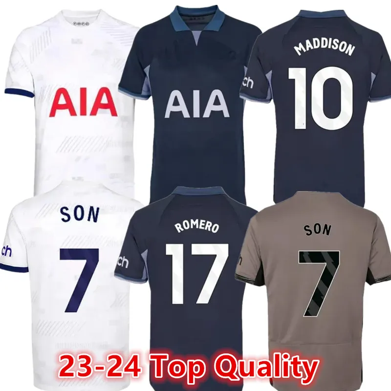 2023 2024 Maddison Son Soccer Jerseys Romero Richarlison Mens 23 24 25 Van de Kulusevski Tottenham Shirt Spurs Jersey Camisetas Maillot