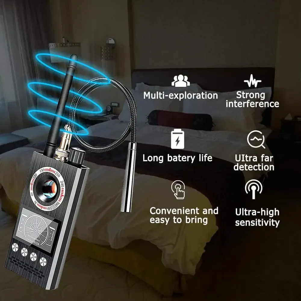 검출기 K68 카메라 감지 안티 스파이 무선 RF 신호 탐지기 버그 GSM GPS 트래커 장치 군 전문 버전