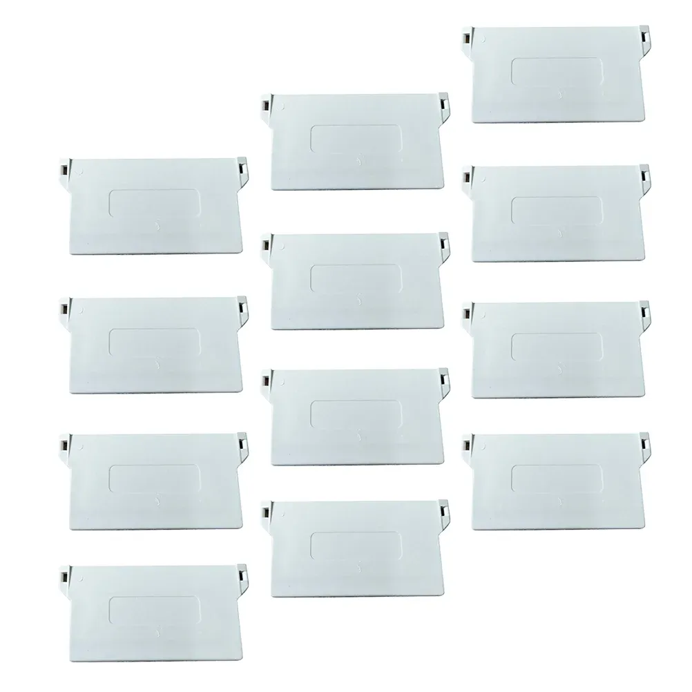 Cortinas 12 Pcs 89mm Branco Vertical Cego Fundo Vertical Guias Cegas Sem Corrente Slat Louver Pesos para Slats Cortinas Cortina Reparação Spare