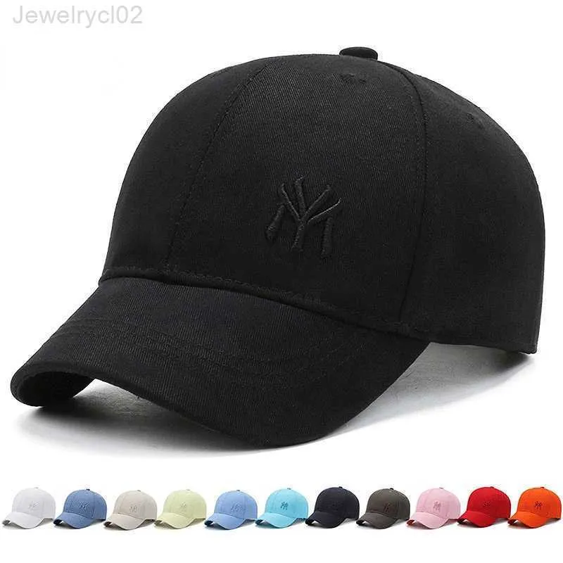 Top Caps Korece Versiyon Hip-Hop Headgear Mektup Benim Nakış Men Beyzbol Kapağı Moda Renk Açık Güneş Koruma Kadınlar Spor Şapkası G230201R7XC
