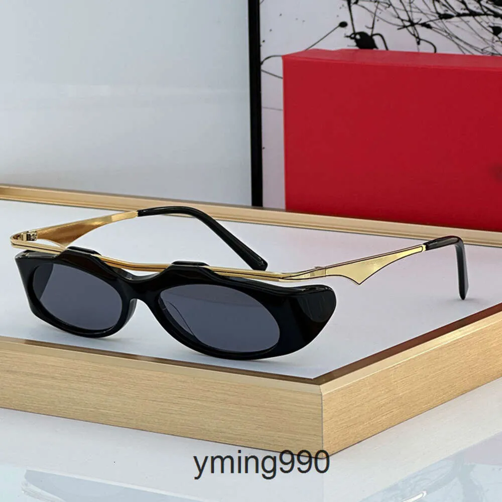 Lyxramar Saint American Laurents Modern YSL Top Solglasögon Acetat för 2024 Nya kvinnor Sofistikerade SL -glasögon smal butik kattstil öga hög kvalit 53qi