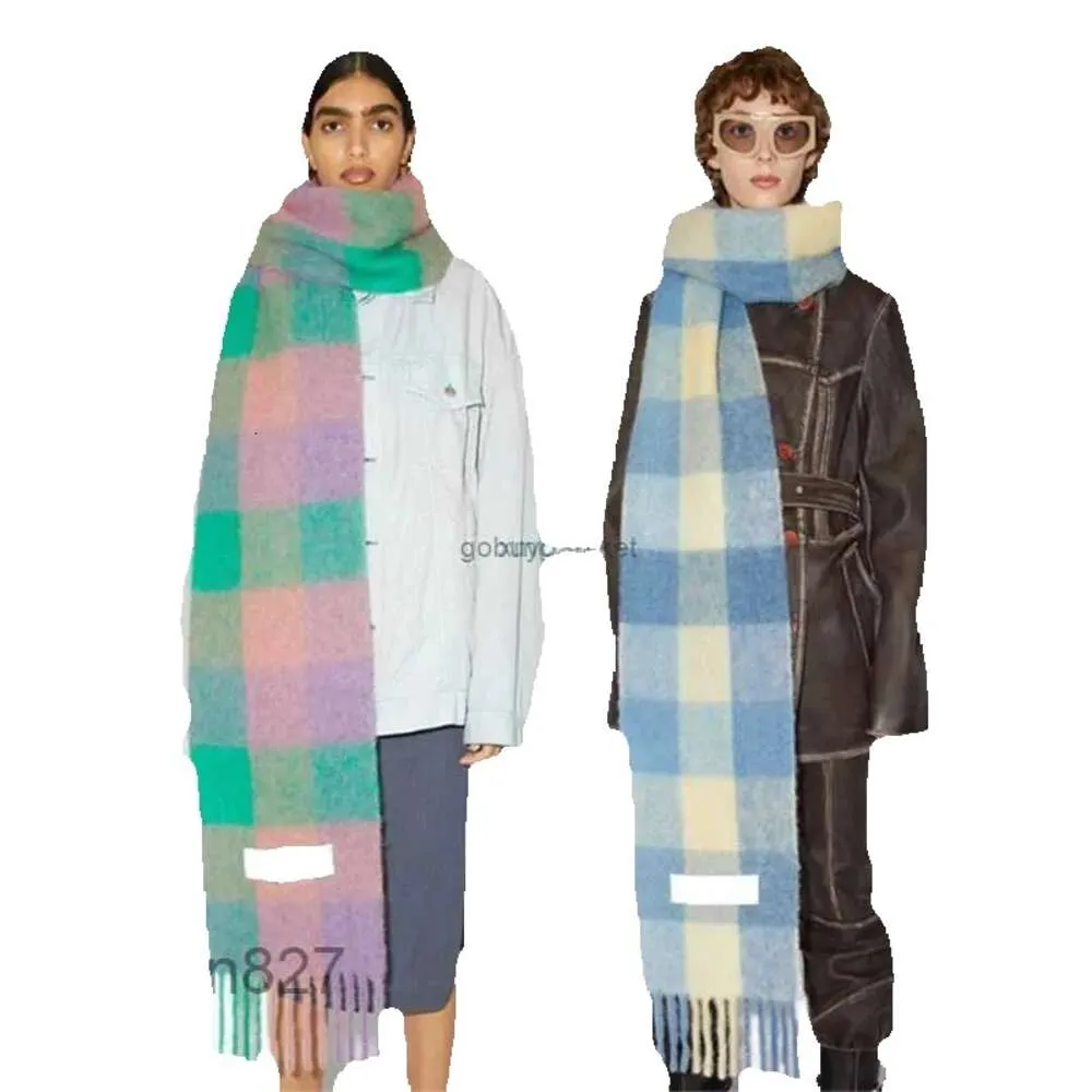 Foulards Mode Europe Dernière Automne Hiver Multi Couleur Épaissi Plaid Écharpe Femme Ac avec Châle Étendu