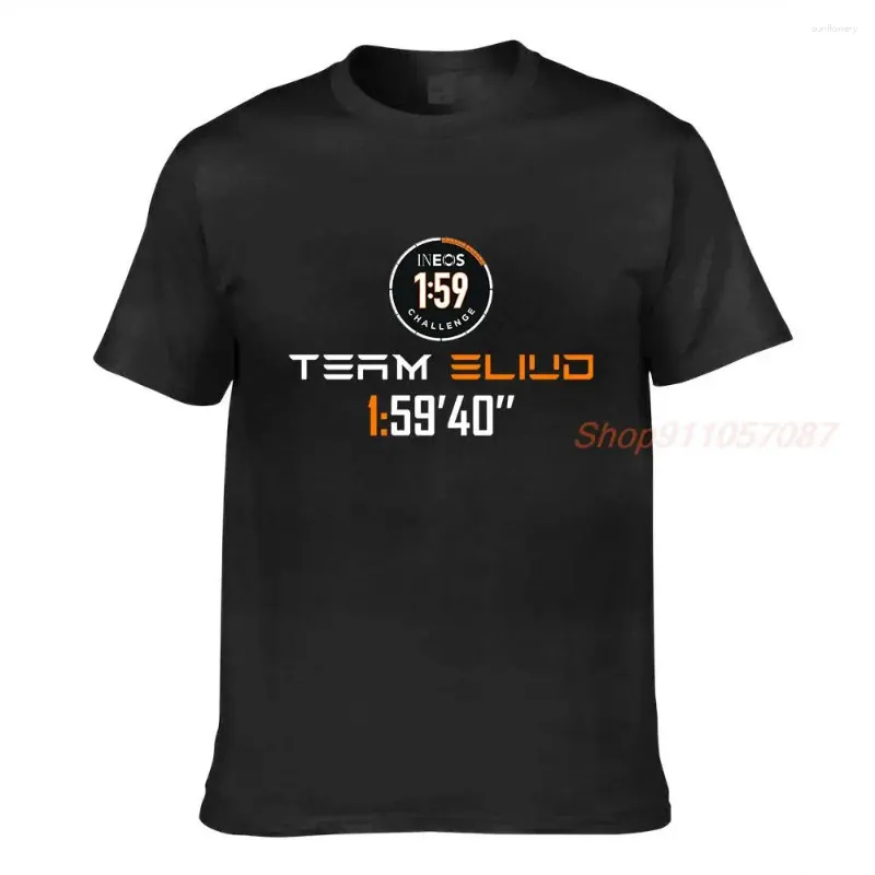 Kvinnors T-skjortor Eliud Kipchoge ineos 1 59 Utmaning 2024 T-shirt Black Men Shirt Women Tops TEES Summer Short Sleeve Tshirts