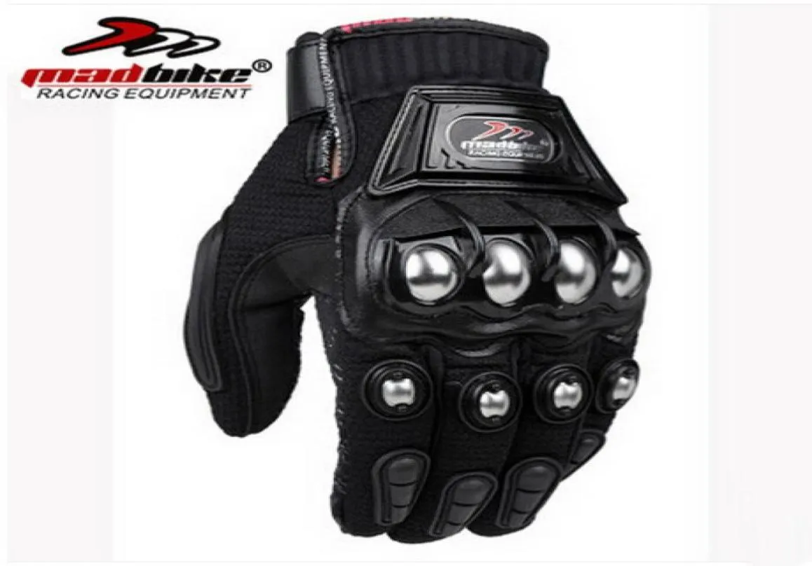 2016 New MADBIKE motorcycle racing riding glove Offroad motorcycle gloves alloy Steel breathable drop resistance black red blue M8855768
