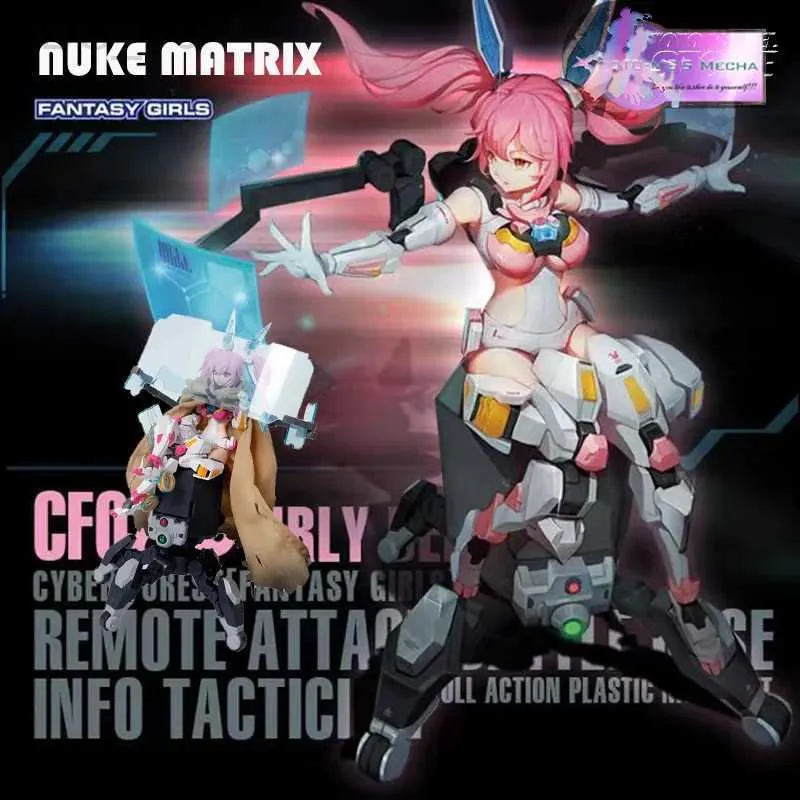 Anime Manga Nuke Matrix Cyber ​​Forest Fantasy Girls RemotAttack Battle Base Info Tactician Mobil kostym Monterad Model Anime Action Figures YQ240315