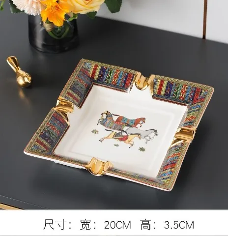 Top Quality All-match Ashtray Ceramic Home Living Room Large Personalized Cigar Ashtray Home Trend