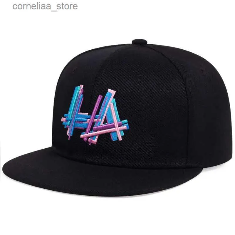 Бейсбольные кепки, черная бейсболка, шляпы, мужские бейсболки с вышивкой и буквами, спортивная кепка в стиле хип-хоп с плоскими полямиY240315
