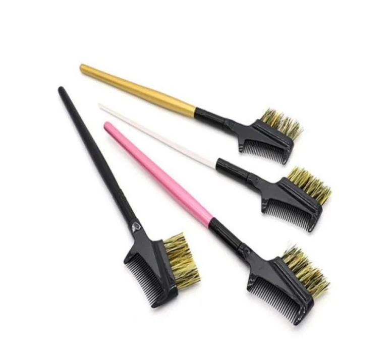 Nouvelle arrivée en acier sourcil cils DualComb Extension brosse métal peigne cosmétique maquillage outil 1 PC 2506029