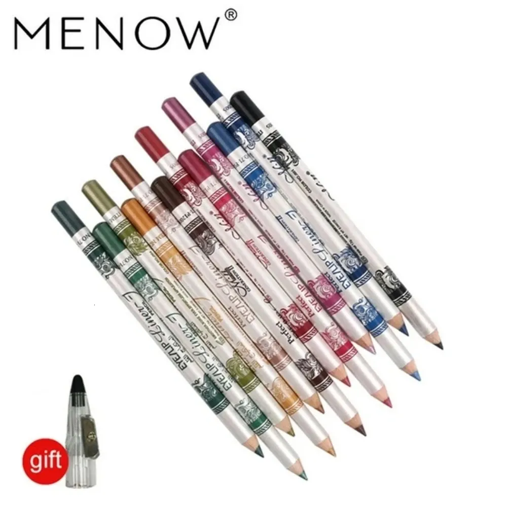 Menow Professional Yoint Shadow Makeup Pen 12 Placeesset Trwałość wodoodporna eyeliner Kolory warg P12005 240305