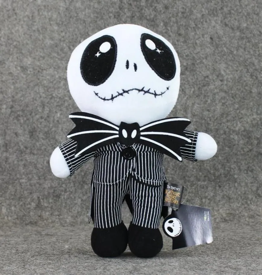 Christmas Toy Supplies 25cm The Nightmare Before Christmas Jack Skellington in Suit Plush Toy Stuffed Doll Gift for Children 220909343800