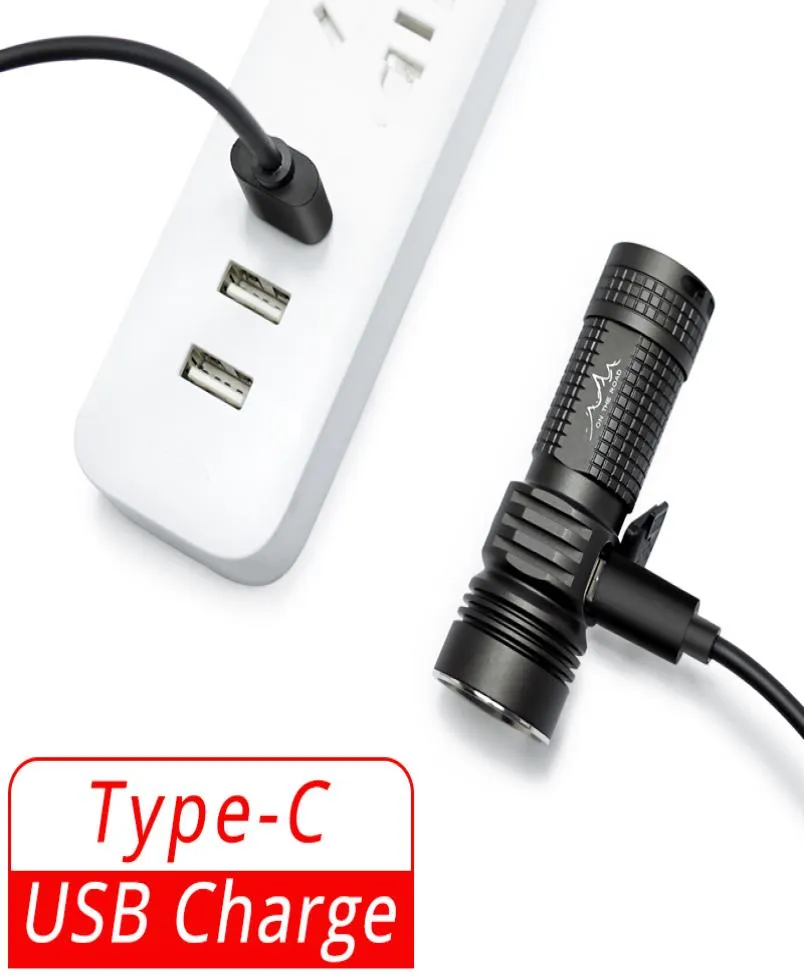 Na drodze M3 Pro TIPEC USB Direct LED LED LASHLIGHT ATHARUBLATED LASHTlight EDC Mini Torch Blakein Ultra Bright Micro Y4473794