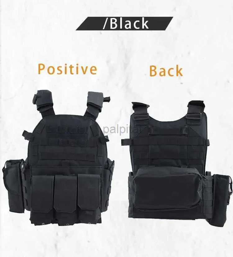 Tactische vesten 6094 militair gevechtsoorlogsspel met nylon tas Molle tactisch vest kogelvrije accessoires voor vechterplaatdragers 240315