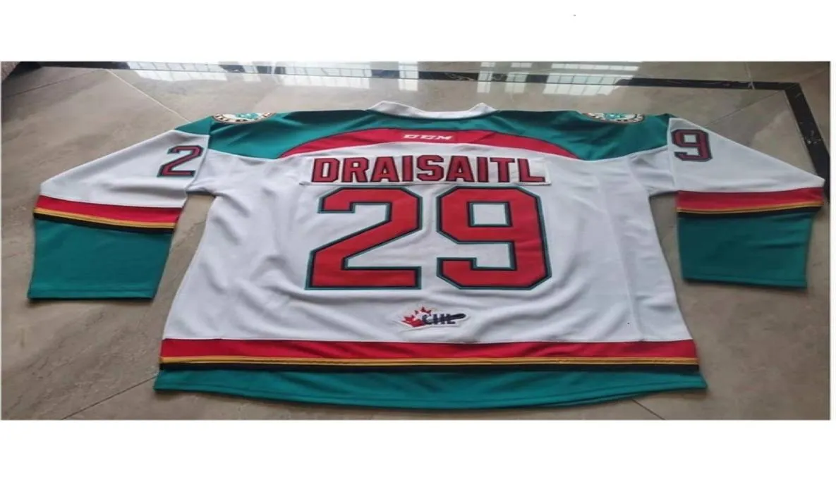 C2604 UF Custom Hockey Jersey Men Youth Women Vintage Whl Kelowna Leon Draisaitl Rare High School Size S6xlまたはnumbe1481347