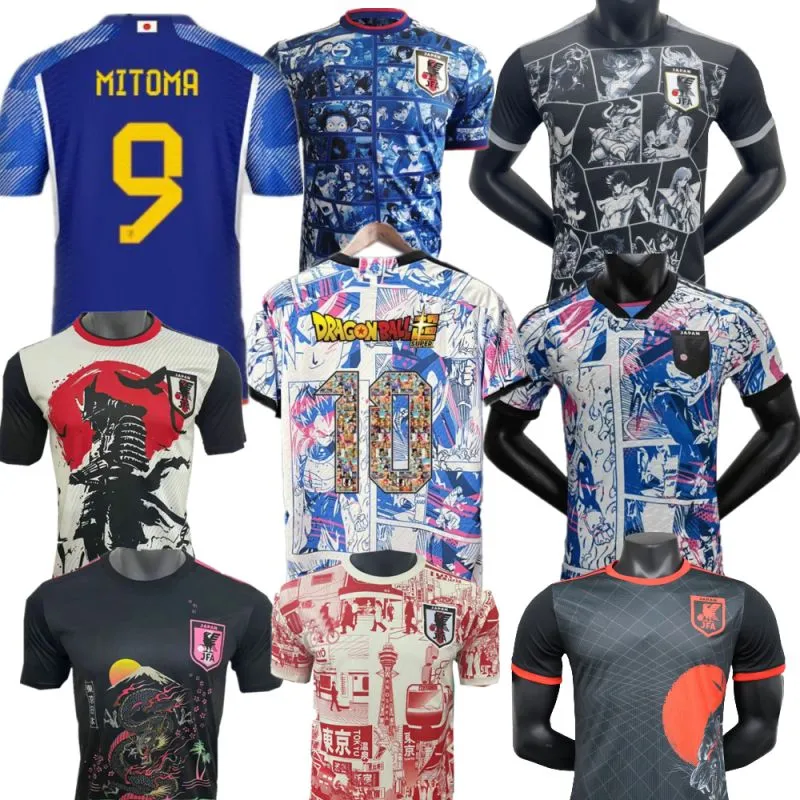 23 24 اليابانية من قمصان الموحدة الموحدة الرسوم المتحركة Isagi Atom Tsubasa Minamino Asano Doan Kubo Ito Women Kids Kit Soccer Jerseys Japan 22 23 Football Shirt Player Player