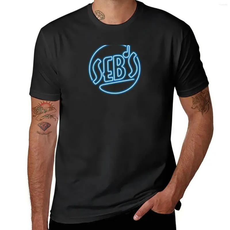 Regatas masculinas Seb's - La Land Camiseta de verão curta camisa de suor preta lisa camisetas masculinas