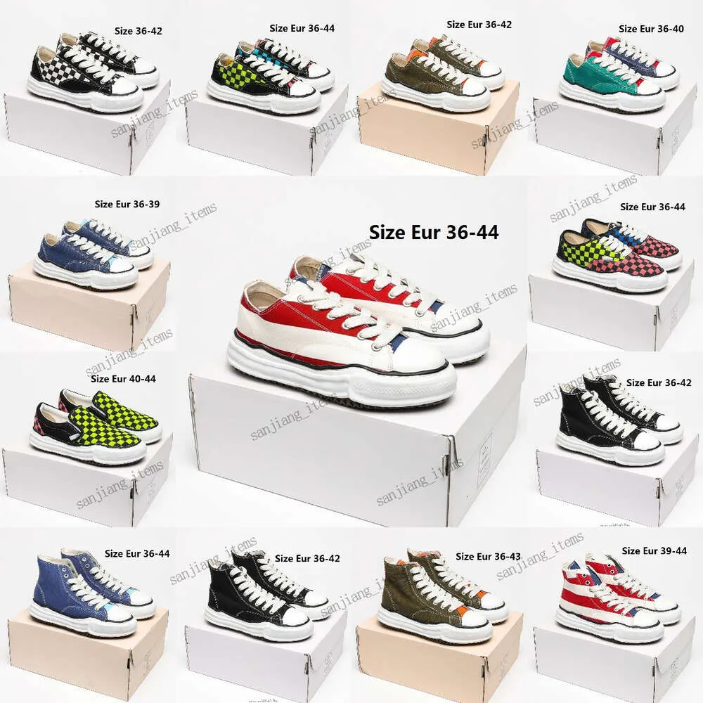 Maison Mihara Yasuhiro Low Cut Canvas Lage Sneakers Dames Heren Schoenen Peterson Hoge Hi Banaan Sneaker Mode Skate Schoen MMY STC Sport Casual Trainers Slip-on Loafers