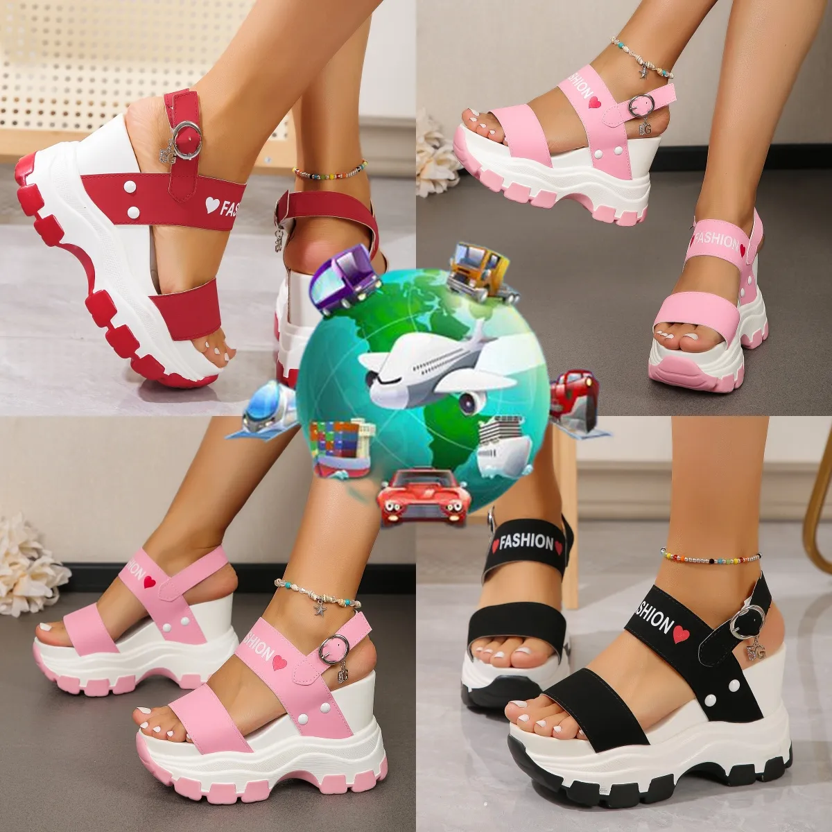 Elish Womens Weel Sandals A Cuneo Piattaforma Leggera Non Slip Scarpe La Fibbia Estiva Design Da 20 97 DHgate
