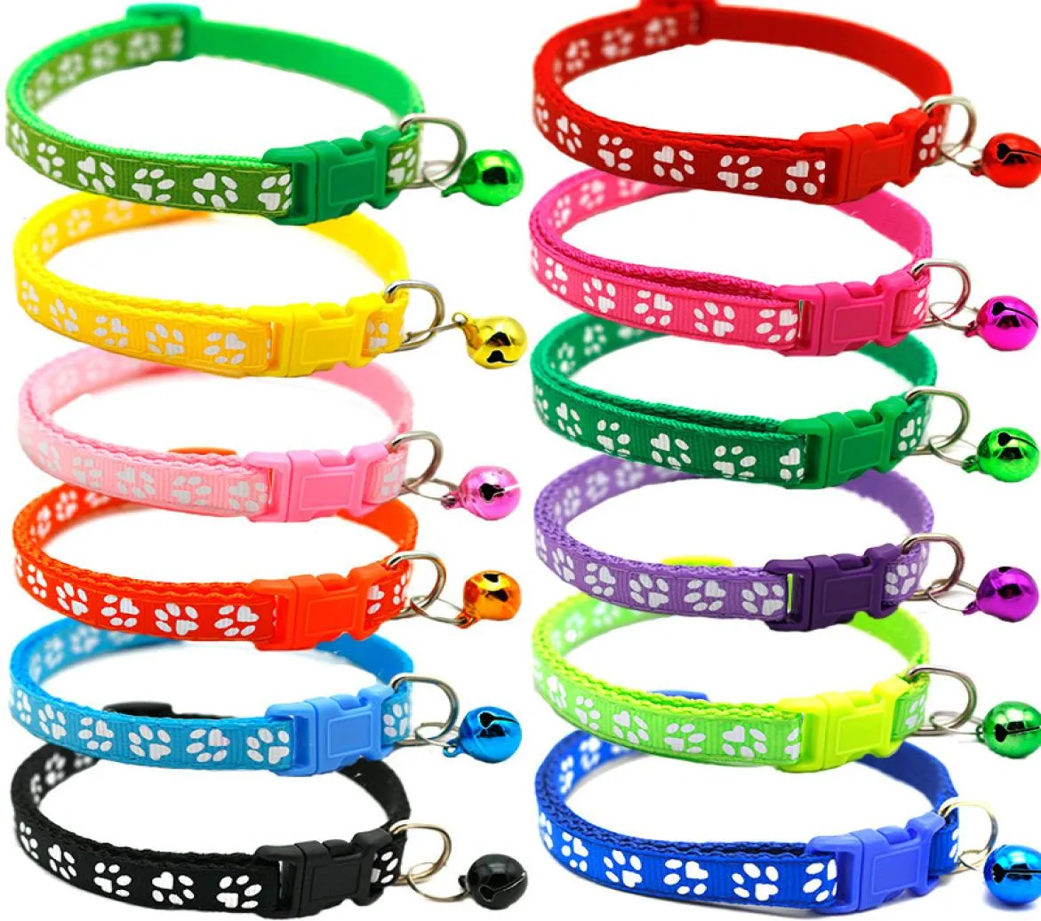 10 collari per impronte Pet Patch Collare per cani Gatto singolo con campanella Guinzagli facili da trovare Lunghezza 1932 cm8365256