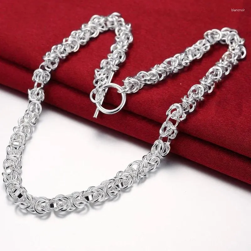 Correntes 925 prata esterlina 7mm 18 polegadas colares de corrente para homens mulheres moda colar jóias