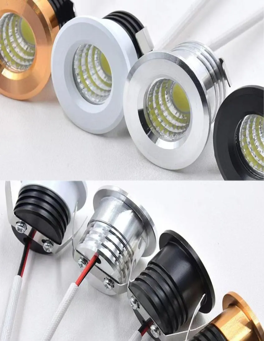 Mini led spot light downlight cob 3w led spot 110v 220v 12v holofote interno para teto armário vitrine loft decorações8061949