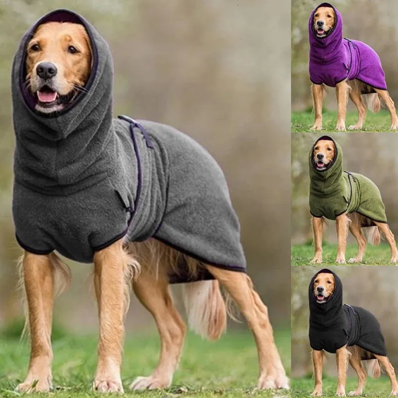 Fleece Fluwelen Zachte Hoodies Jas Hond Kleding Golden Retriever Hond Dikke Warme Vest Jas Universele Huisdieren Kleding Maat S-5XL 240315