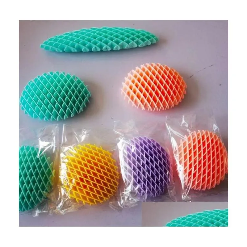Decompression Toy 3D Decompression Venting Elastic Mesh Worms Heal Relief Childrens Stretch Novel Toy Drop Delivery Toys Gifts Novelty Ot0M1