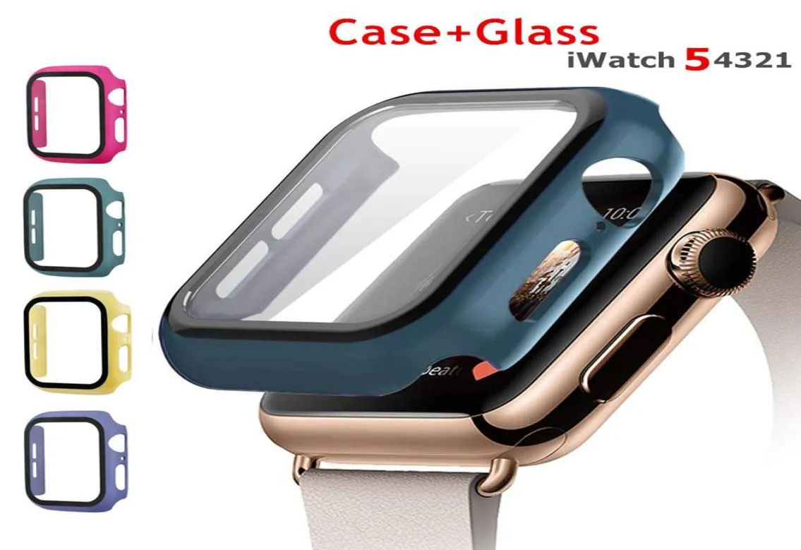 Gehard GlassCase Voor Apple Watch 5 4 44mm 40mm Screen Protector iWatch 3 2 1 42mm 38mm Beschermhoes9486003