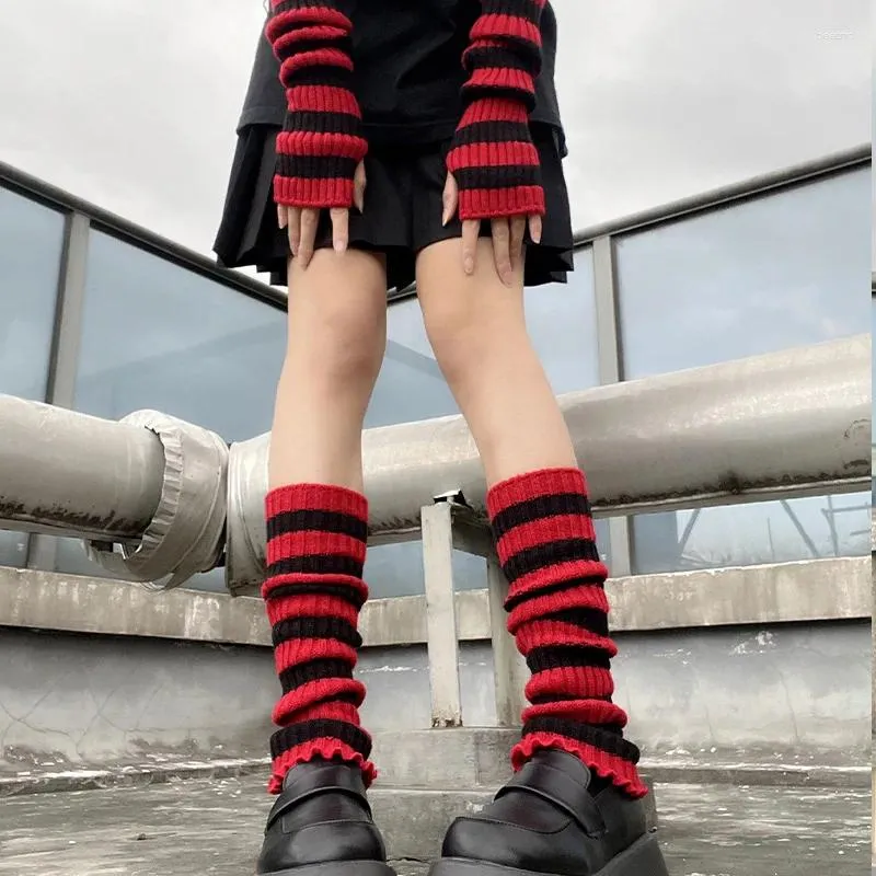 Kadınlar SOCKS Japon Örme Çizgili Kızlar Seksi Uzun Buzağı Kapaklar Önyükleme manşetleri tatlılar lolita ayak bileği sıcak aksesuarlar