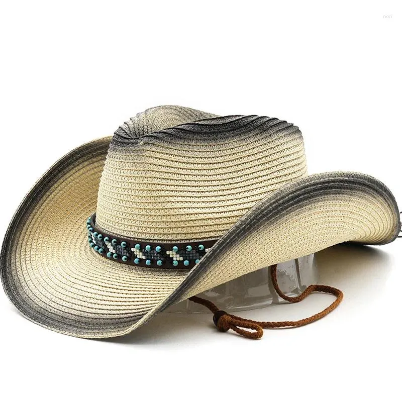 Beret for Cowboy Panama Hats Women Mężczyźni 6 kolorów Jazz Fedoras Cooling Sun Summer Trzydą Elegancka Kapelusz imprezowy