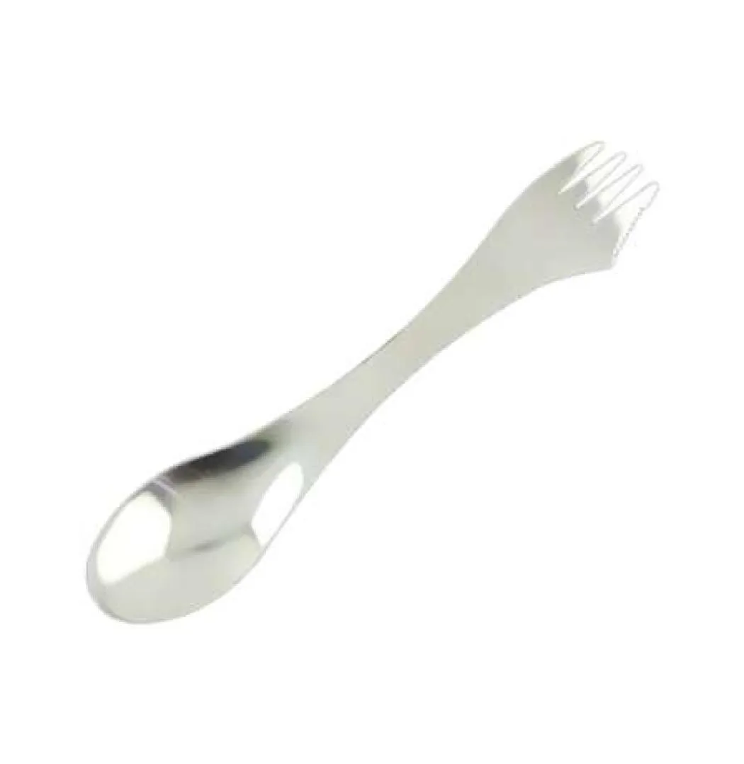 Praktisch Roestvrij Gadget Spork Lepel Vork Bestek Gebruiksvoorwerp 3 in 1 Combo voor Picknick Ontbijt Lunch Outdoor Camping8619061