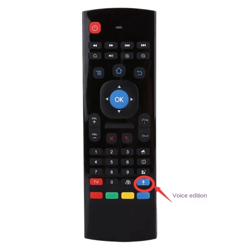 Mx3 Flying Mouse Mx3 Voice Backlight Versão Android Inteligente Wireless Flying Mouse Controle Remoto 2.4G I8 Teclado