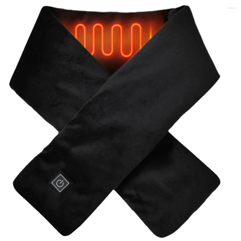 Bandanas Electric Heating Scarf USB Charging Heated Washable Thermal Neck Wrap Warmer Soft For Climbing Hiking Cycling