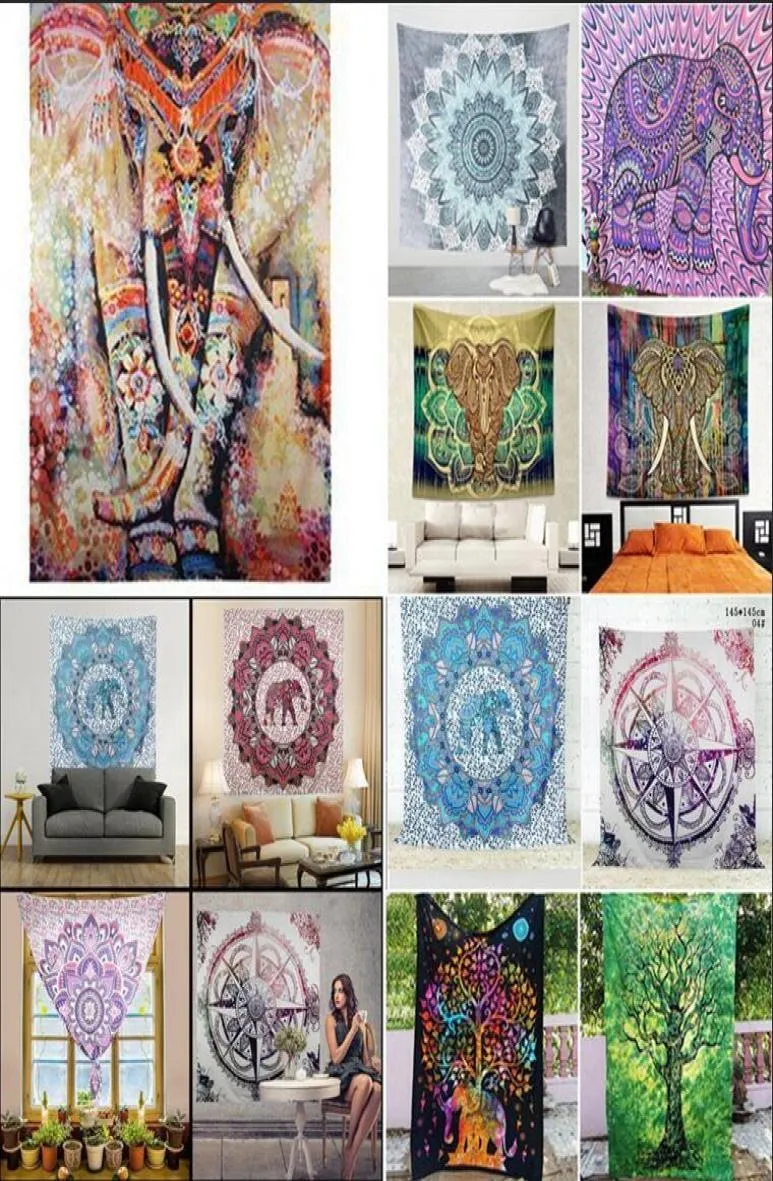 150*130 CM indien bohème Mandala tapisserie Wa suspendu plage pique-nique jeter tapis couverture wa suspendus décor tapis de yoga AAA5716688755