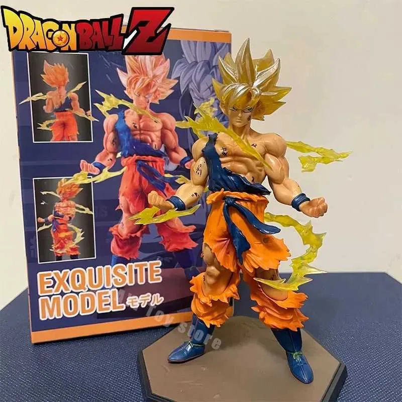 Action Toy Figures Hot Son Goku Super Saiyan Anime Figure 16cm Goku DBZ Action Figure Model Gifts Collectible Figurines for Kids