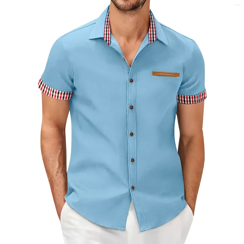 T-shirts pour hommes Chemise hawaïenne pour hommes Vintage boutonné Bowling manches courtes été plage surdimensionné 2024