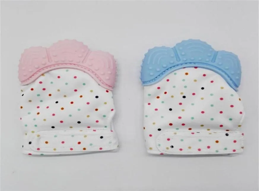 Silicon Bijtringen Food Grade Baby Mitten Tandvlees Pijnbestrijding Kinderziektes Handschoenen Mitt Wasbare Wanten voor pasgeboren cadeau-ideeën2785315Z6981813