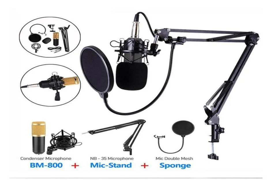 BM 800 V8X Pro Professional O Mikrofon V8 Zestaw karty dźwiękowej BM800 MIC STUDIO CONTENSER DO KARAROoke Podcast na żywo Strea9529025