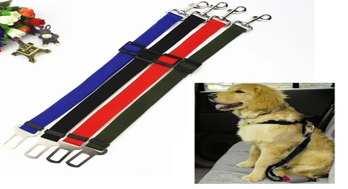 Chiot chien ceinture de sécurité de voiture en plein air chien ceinture de sécurité de siège de voiture pour animaux de compagnie voyage pour animaux de compagnie harnais réglable laisses de retenue pince de plomb ceinture de sécurité BH8495287